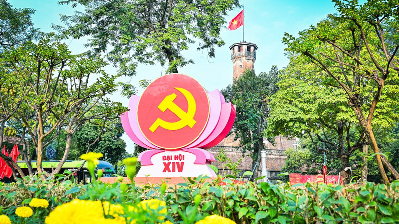 越南共产党第十四次全国代表大会被评价为具有特别重要意义的里程碑。（宝龙 摄）