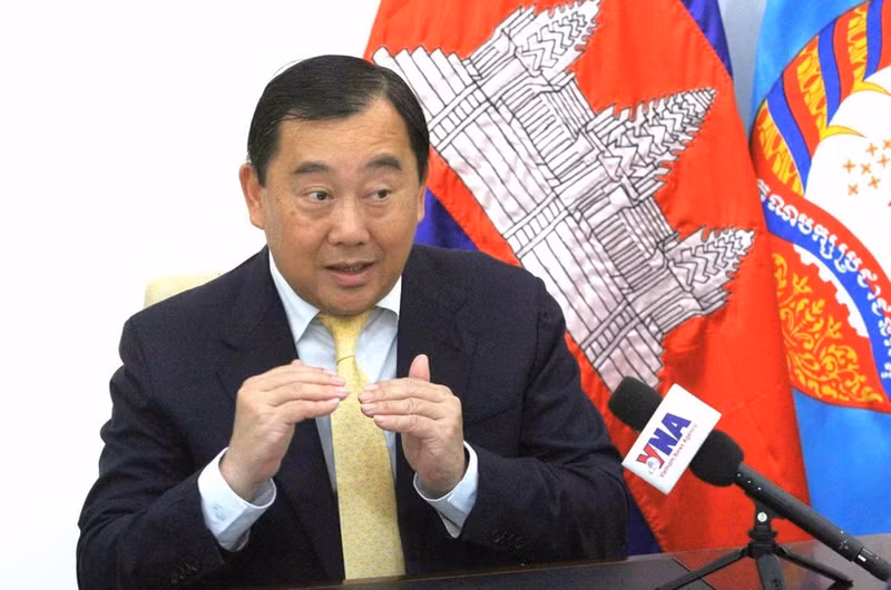 柬埔寨人民党中央外委会第一副主席兼发言人索斯亚拉。（图片来源：越通社）