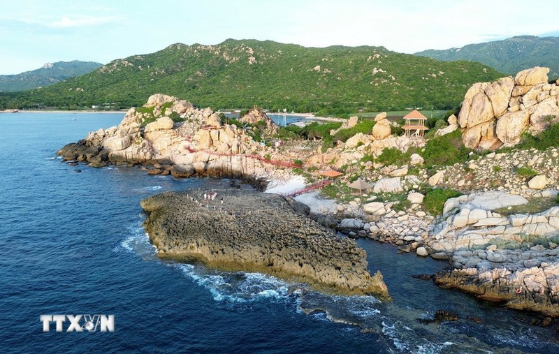 鸟瞰莱洞的风景。（图片来源：越通社）