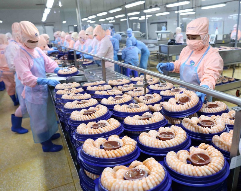 越南深加工的虾类产品赢得外国消费者的青睐。（图片来源：互联网）