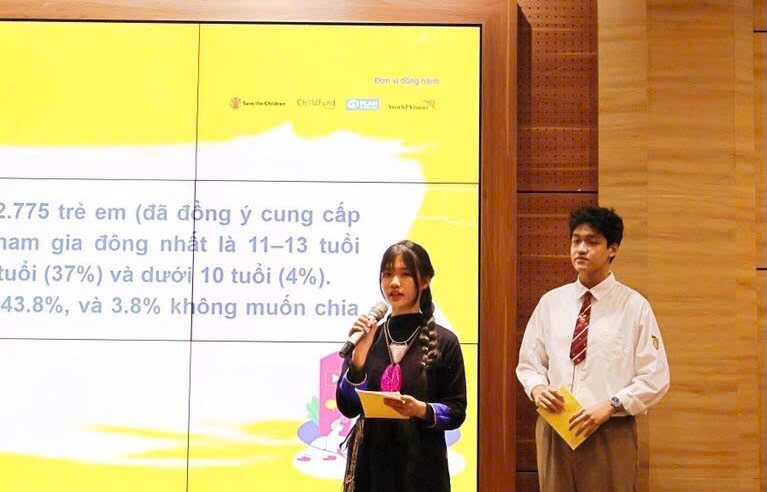 在制定网络安全政策中倾听儿童的声音。（图片来源：越通社）