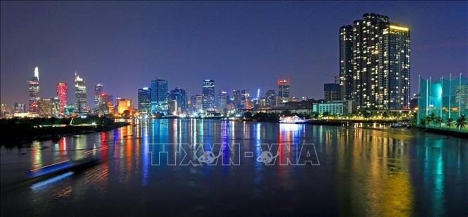 胡志明市的一角。（图片来源：越通社）
