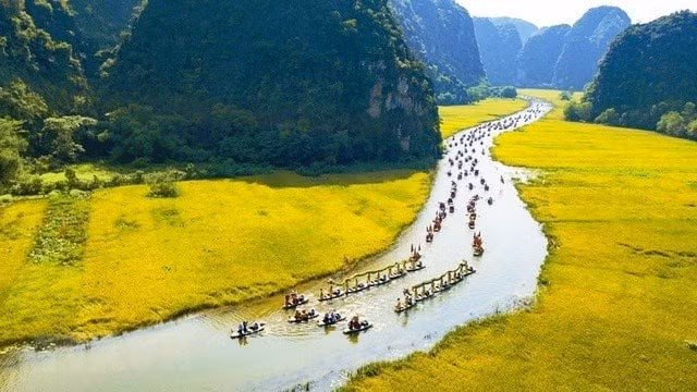 宁平是在4月30日至5月1日假期最受欢迎的旅游目的地之一。（图片来源：互联网）