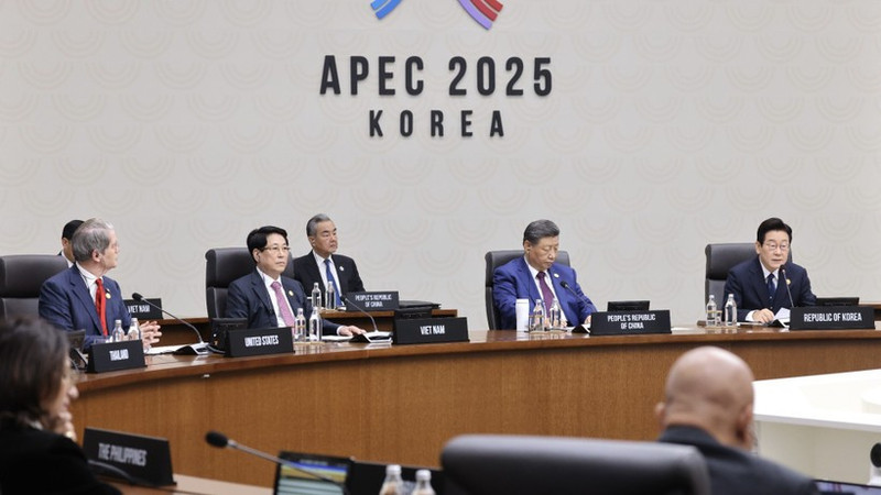 国家主席梁强出席亚太经合组织（APEC）第三十二次领导人会议第二阶段会议。（图片来源：越通社）