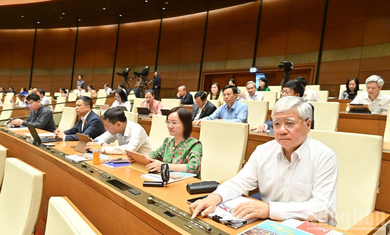 国会表决通过关于2026年经济社会发展计划的决议。（维灵 摄）