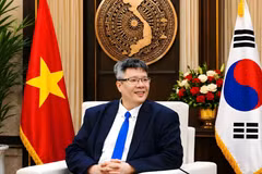 越南祖国阵线中央委员会委员、越南-韩国企业与投资协会（VKBIA）主席、越南-韩国专家与知识分子协会（VKEIA）创始主席陈海灵博士。（图片由陈海灵博士提供）