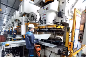 位于北宁省的AUTOMECH 机械设备及解决方案股份公司年均营业额约为 1 万亿越盾，为600 多名工人提供就业机会。（图片来源：越通社）