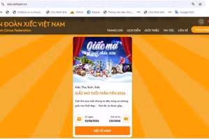 越南国家杂技联合会刚与VTC公司合作，通过 xiecvietnam.vn 网站部署了中央马戏院演出在线售票平台。