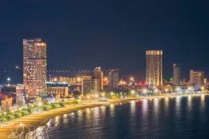 归仁夜景。（图片来源：越通社）