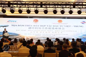 在北京举行的越中投资合作促进座谈会。（图片来源：越通社）