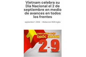 2026年9月1日，墨西哥《再生报》发表题为《越南以各领域取得的进步庆祝九二国庆》的文章。（屏幕截图）