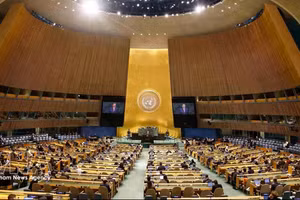 苏林总书记、国家主席在第81届联合国大会一般性辩论上发表讲话。（图片来源：越通社）