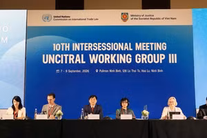 联合国贸法会第三工作组关于投资者与国家间争端解决机制改革的第十次中期会议。（图片来源：越通社）