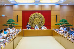 北宁市和林同省国会代表团在第七号组讨论。（图片来源：国会信息门户网站）
