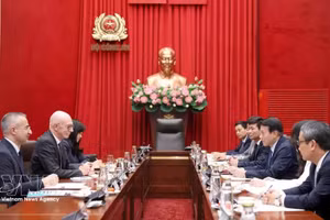 会见现场。