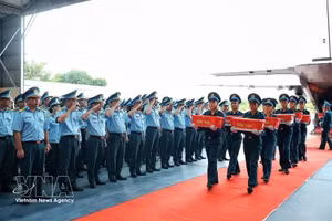 越南首次用军用运输机运送烈士遗骸样本进行DNA鉴定。（图片来源：越通社）