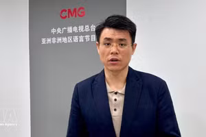 中国中央广播电视总台越南语部主任、越南问题研究员魏为。。（图片来源：越通社）