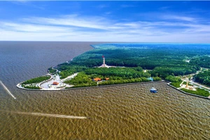 鸟瞰金瓯省的一角。（图片来源：越通社）