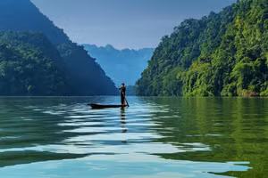 三海湖的美景。