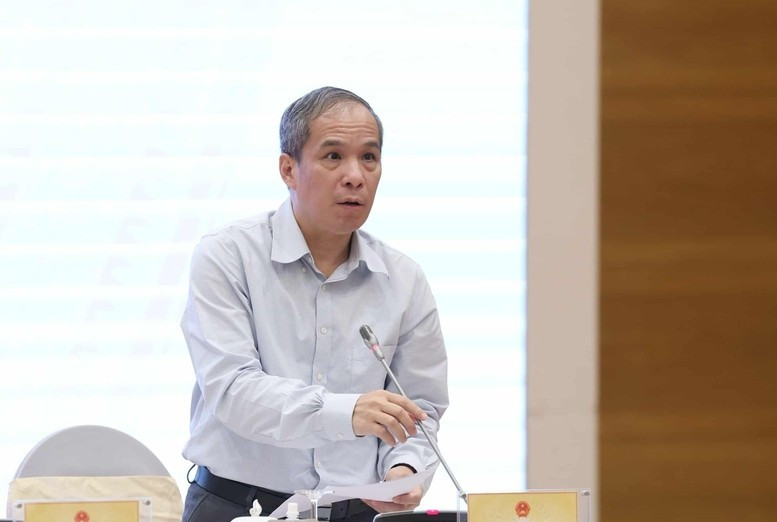 越南国家银行副行长段泰山发表讲话。（图片来源：qdnd.vn）