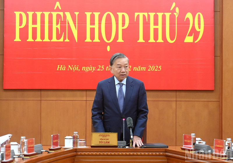 苏林总书记主持会议。