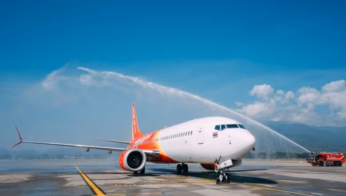 泰国越捷航空的波音737-8在泰国曼谷素万那普国际机场。（图片来源：vnexpress.net）