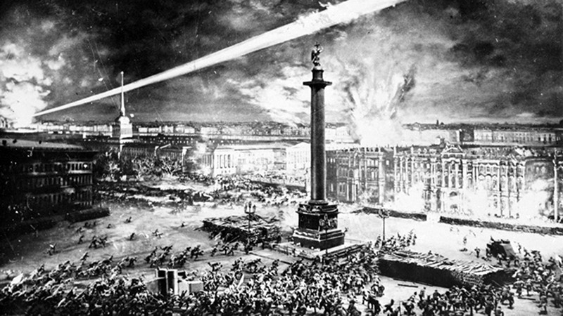 1917年11月7日夜间（俄历10月25日），起义者攻占彼得格勒冬宫，俄国十月革命由此爆发。（资料图）