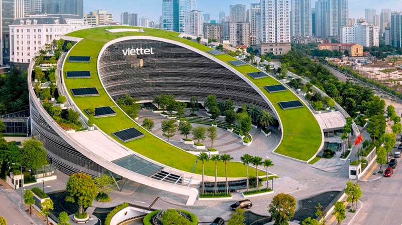 越南军队电信工业集团（Viettel）总部是获得LEED认证的越南建筑之一。