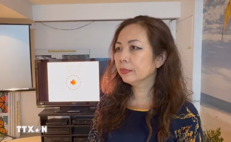加拿大约克大学亚洲研究中心主任朱莉·阮接受越通社驻加拿大记者采访。（图片来源：越通社）