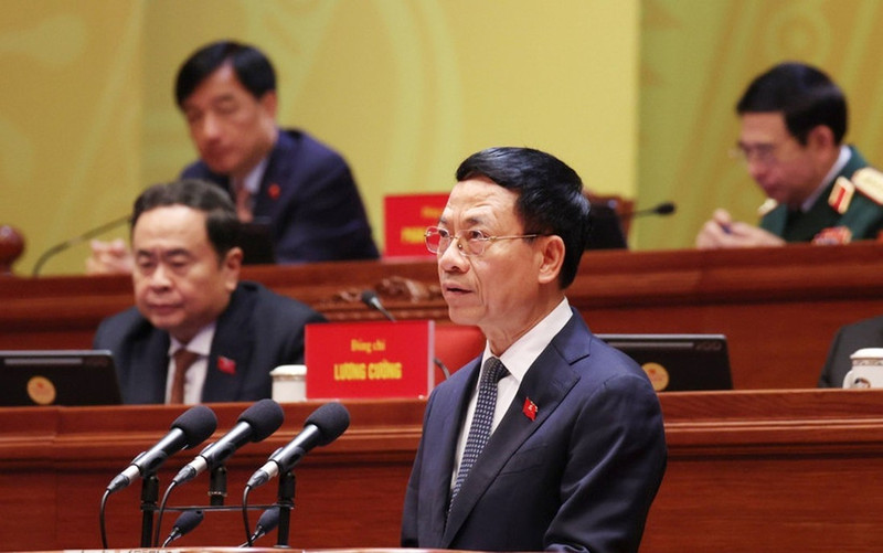 阮孟雄部长在大会上发表讲话。（图片来源：phunuvietnam.vn）