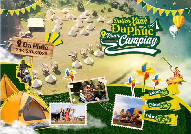 “多福绿色旅游—河畔露营”活动预计将于2026年1月24日至25日举行。（图片来源：baodautu.vn）