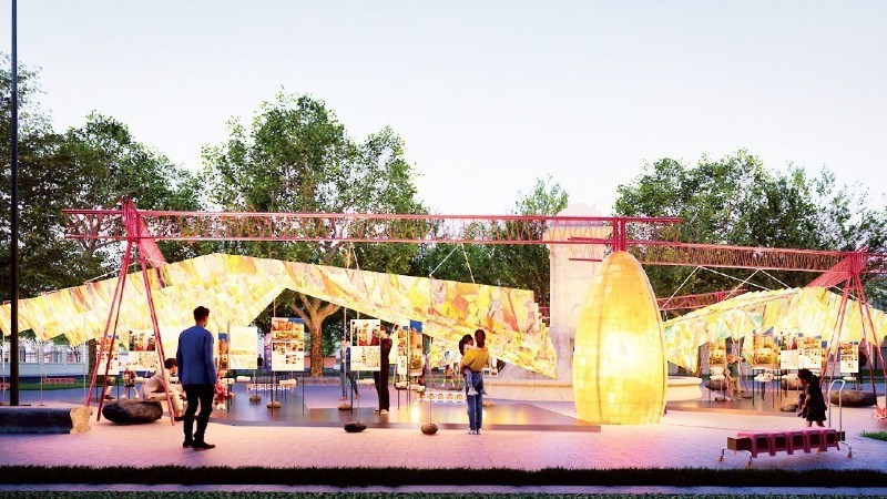 位于还剑湖步行街旁黄金位置的延鸿花园，也是举办独特、印象深刻的公共艺术展览的常设地点。