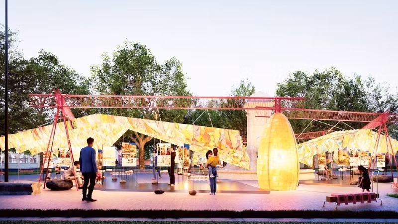 位于还剑湖步行街旁黄金位置的延鸿花园，也是举办独特、印象深刻的公共艺术展览的常设地点。