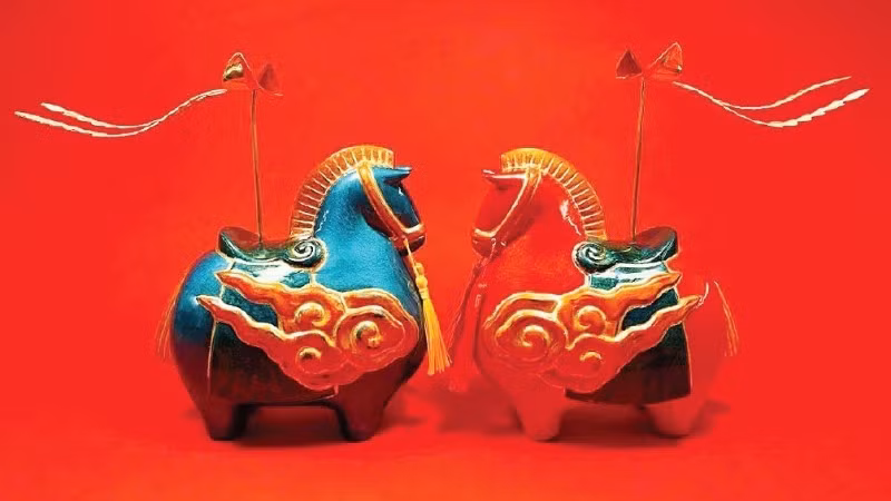 “梅花骏马”作品。