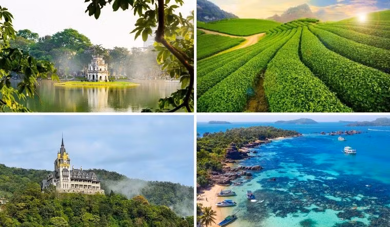 越南旅游目的地。