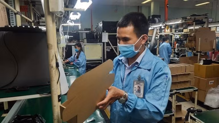 越南Datalogic责任有限公司在胡志明市高科技区的生产活动。