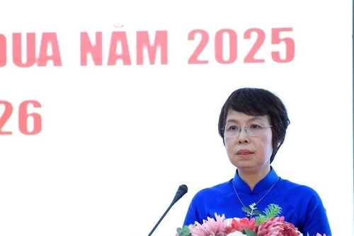 越通社社长武越庄在会上发表讲话。（图片来源：越通社）