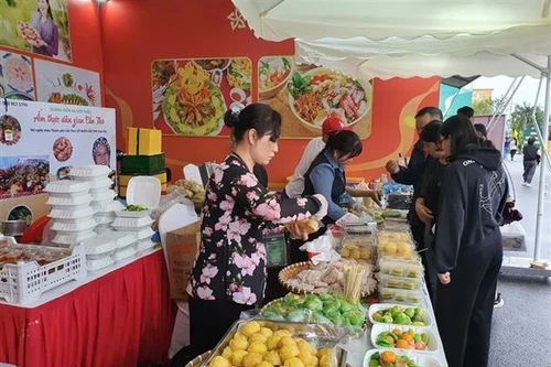 芹苴市美食展位。（图片来源：越通社）