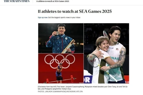 新加坡《海峡时报》对越南泳将阮辉煌印象深刻。