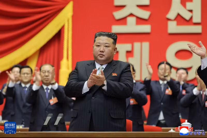据朝中社2月23日报道，朝鲜劳动党第九次代表大会22日举行会议，选举金正恩为朝鲜劳动党总书记。图片来源：新华社/朝中社