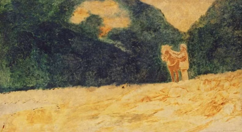 杨碧莲的漆画《越北革命根据地的胡伯伯》被列为国家宝物。