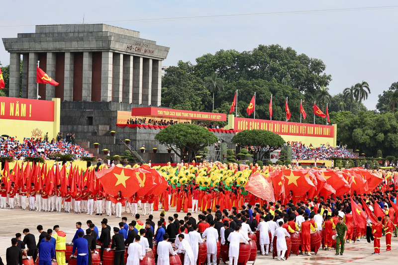 阅兵游行国家级总彩排在河内巴亭广场举行 。玉欢 摄