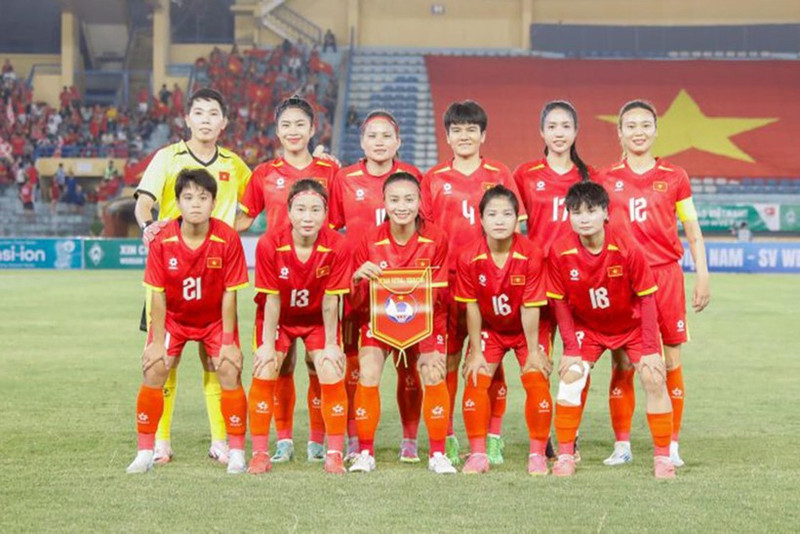 越南女足稳居亚洲第六。图片来源：越南足联