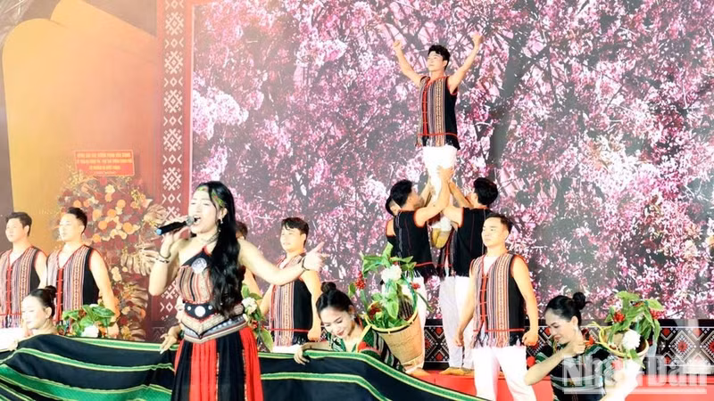 在嘉义中心广场及博物馆、图书馆、公园综合体落成典礼上，极具西原特色的文艺节目精彩上演。