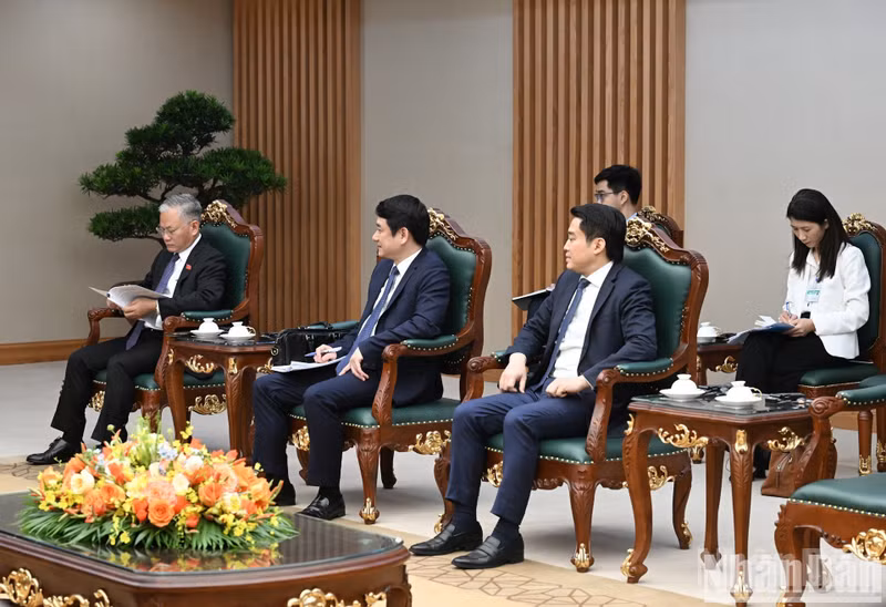 越南政府领导代表出席会见。