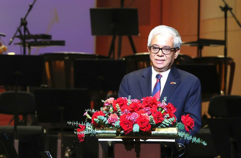 越美协会主席范光荣在活动上发言。(孟阮 摄) 3.jpg
