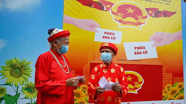 热闹非凡越南换届选举日（组图） ảnh 8