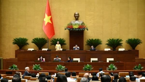 第十五届国会第九次会议场景。