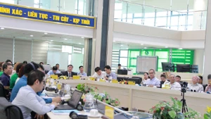越南近海风能技术潜力评估报告公布仪式。（图片来源：气象水文总局）