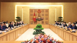 见面会场景。（图片来源：越通社）